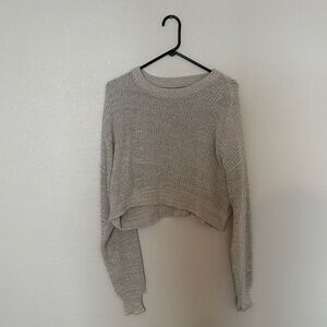 Aeropostale Grey Cropped Sweater